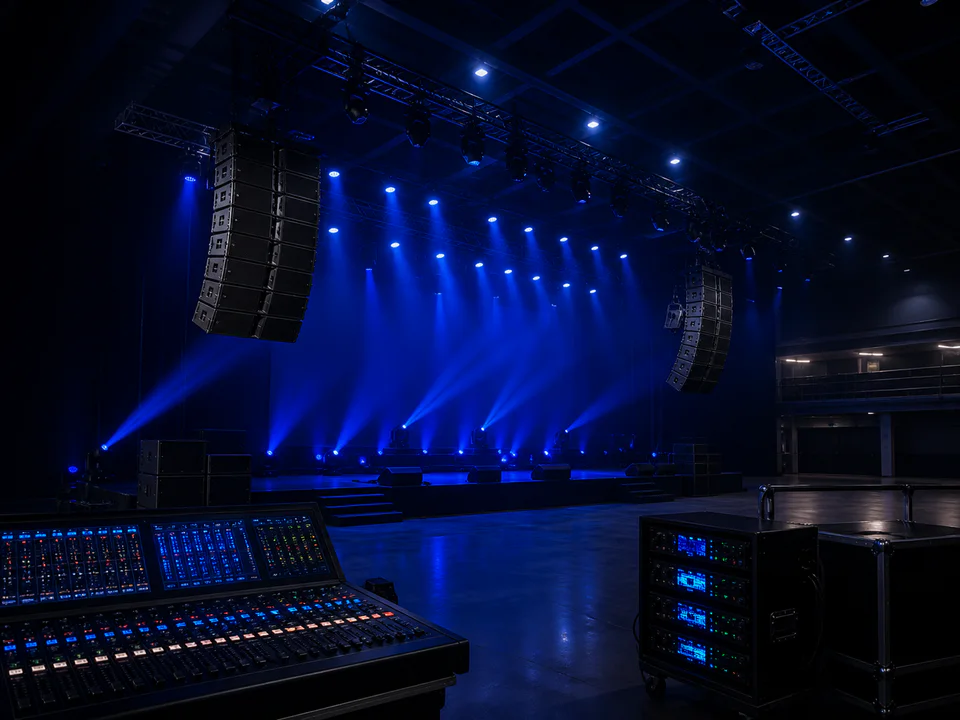 Início 4 Sistema de sonorização instalado em espaço de eventos
