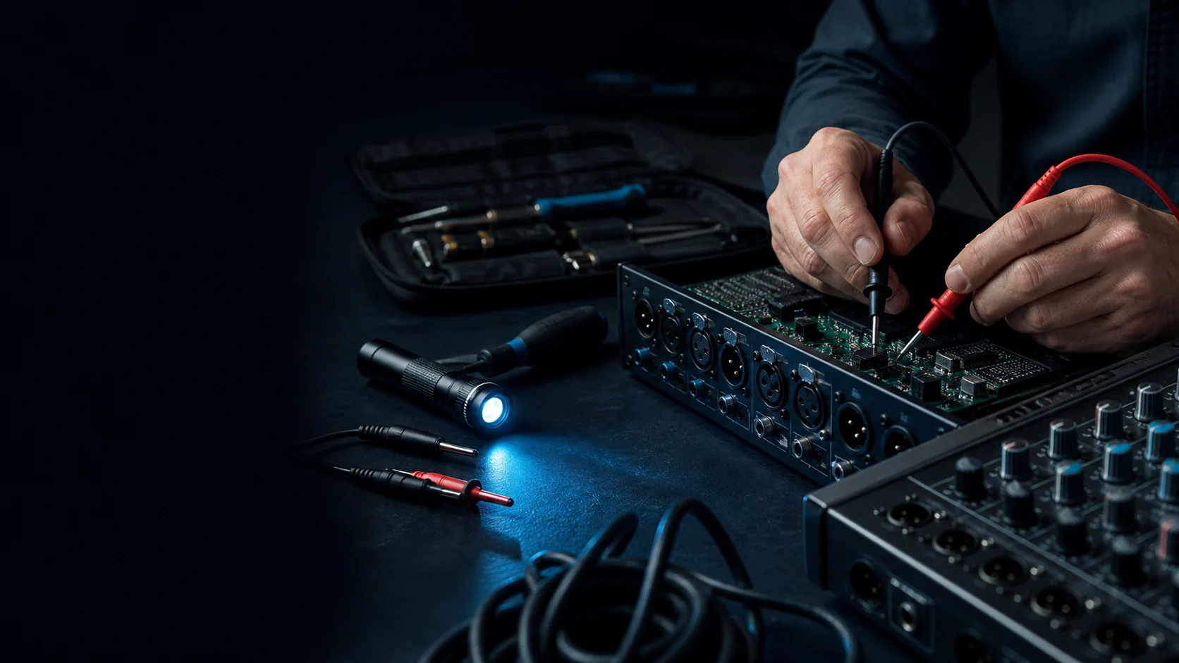 Assistência técnica 1 Diagnóstico em um equipamento de áudio